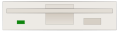 Deutsch: Die Frontblende eines 3,5" Diskettenlaufwerks. English: The front plate of a 3.5" floppy drive