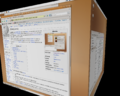 Ubuntu 7.04 (Feisty Fawn) desktop with Compiz.